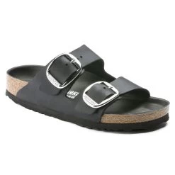 Birkenstock Women's Arizona Big Buckle Oiled Leather - Black (Narrow Width)