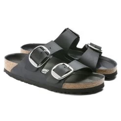 Birkenstock Women's Arizona Big Buckle Oiled Leather - Black (Narrow Width) -Birkenstock 1011075 pair 14466.1673471786