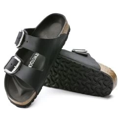 Birkenstock Women's Arizona Big Buckle Oiled Leather - Black (Narrow Width) -Birkenstock 1011075 sole 17727.1673471789