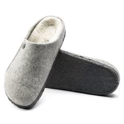 Birkenstock Zermatt Shearling - Light Gray (Narrow Width) -Birkenstock 1015086 sole 72470.1636035796