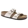 Birkenstock Women's Sydney Birko Flor - Graceful Pearl White (Narrow Width)