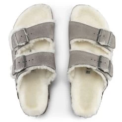 Birkenstock Arizona Shearling - Stone Coin (Regular Width) -Birkenstock 1017403 top 86143.1648230750