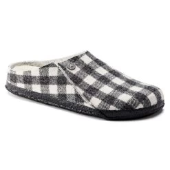 Birkenstock Zermatt Shearling - White Plaid (Narrow Width)
