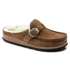 Birkenstock Women's Buckley Shearling Suede Leather - Tea (Narrow Width)