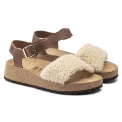 Birkenstock Women's Papillio Glenda - Teddy Eggshell (Narrow Width) -Birkenstock 1020217 pair 88788.1636042072