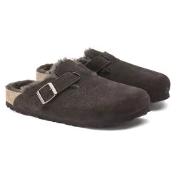 Birkenstock Boston Shearling - Mocha (Narrow Width) -Birkenstock 1020529 pair 13075.1636043578