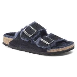 Birkenstock Arizona Shearling - Midnight (Narrow Width)