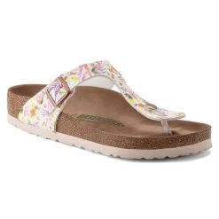 Birkenstock Women's Gizeh Vegan Birko-Flor (Regular Width) - Summer Floral Rose