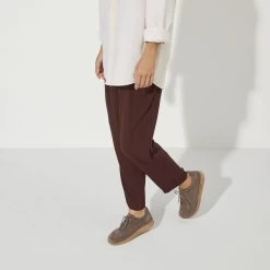 Birkenstock Women's Honnef Light Suede Leather - Gray Taupe (Narrow Width) -Birkenstock 1022363 f look f 09817.1673555094