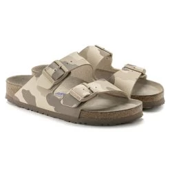 Birkenstock Women's Arizona Soft Footbed Birko-Flor - Desert Soil Gray/Taupe (Narrow Width) -Birkenstock 1022829 pair 15989.1679508880