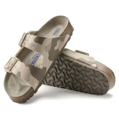 Birkenstock Women's Arizona Soft Footbed Birko-Flor - Desert Soil Gray/Taupe (Narrow Width) -Birkenstock 1022829 sole 64258.1679508878