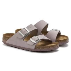 Birkenstock Arizona Soft Footbed Nubuck Leather - Yomo Lilac (Narrow Width) -Birkenstock 1023382 pair 40694.1658165035
