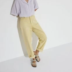 Birkenstock Women's Mayari Soft Footbed Nubuck Leather - Matcha (Regular Width) -Birkenstock 1023956 f look f 35014.1679512695