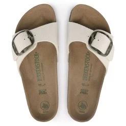 Birkenstock Women's Madrid Vegan Big Buckle Textile - Eggshell (Narrow Width) -Birkenstock 1023982 top 01024.1683310005