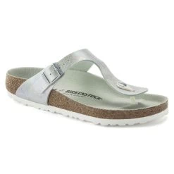 Birkenstock Women's Gizeh Vegan Microfiber - Iridescent Matcha