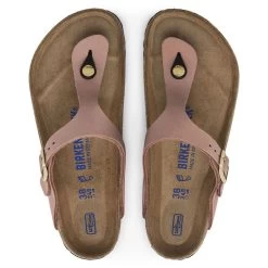 Birkenstock Women's Gizeh Soft Footbed Nubuck Leather - Old Rose (Regular Width) -Birkenstock 1024024 top 86994.1679504403