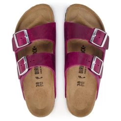 Birkenstock Women's Arizona Oiled Leather - Festival Fuchsia (Regular Width) -Birkenstock 1024047 top 11695.1676387074