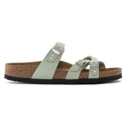 Birkenstock Women's Franca Soft Footbed Nubuck Leather - Matcha (Regular Width) -Birkenstock 1024251 side 68548.1684185041