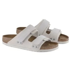 Birkenstock Women's Uji Nubuck/Suede Leather - Antique White (Narrow Width) -Birkenstock 1024800 pair 00460.1691078736