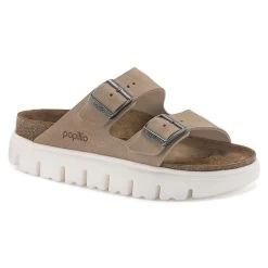 Birkenstock Papillio Women's Arizona Chunky Suede Leather - Warm Sand (Narrow Width)