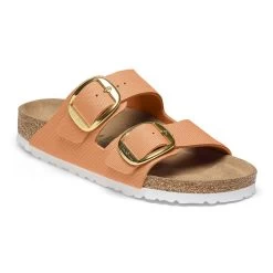 Birkenstock Women's Arizona Big Buckle Rivet Logo Vegan Canvas - Papaya