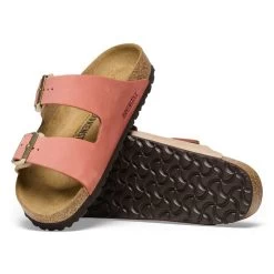 Birkenstock Women's Arizona Nubuck Leather - Mars Red / Sandcastle (Narrow Width) -Birkenstock 1025757 sole 40104.1686768638
