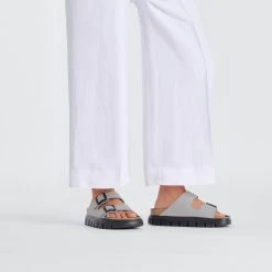 Birkenstock Women's Arizona Chunky Birko-Flor - Stone Coin (Narrow Width) 13 Birkenstock Women's Arizona Chunky Birko-Flor - Stone Coin (Narrow Width) -Birkenstock 1026879 f look f 35353.1709153255