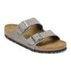 Birkenstock Arizona Suede Embossed - Dotted Stone Coin (Narrow Width)