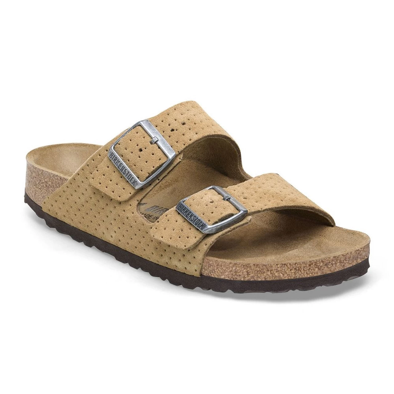Birkenstock Arizona Suede Embossed - Dotted New Beige (Narrow Width) 1 Birkenstock Arizona Suede Embossed - Dotted New Beige (Narrow Width)