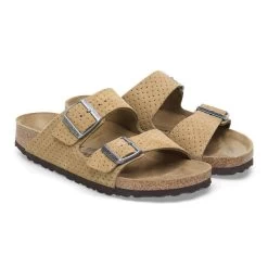 Birkenstock Arizona Suede Embossed - Dotted New Beige (Narrow Width) 8 Birkenstock Arizona Suede Embossed - Dotted New Beige (Narrow Width) -Birkenstock 1027075 pair 19512.1711990358