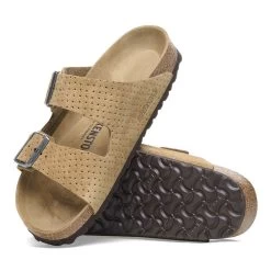 Birkenstock Arizona Suede Embossed - Dotted New Beige (Narrow Width) 9 Birkenstock Arizona Suede Embossed - Dotted New Beige (Narrow Width) -Birkenstock 1027075 sole 16063.1711990359