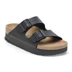 Birkenstock Papillio Women's Arizona Flex Platform Birko-Flor - Black (Narrow Width)