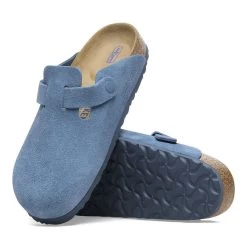 Birkenstock Boston Soft Footbed Suede Leather - Elemental Blue (Regular Width) -Birkenstock 1027649 sole 30206.1709221888
