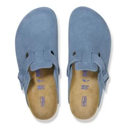 Birkenstock Boston Soft Footbed Suede Leather - Elemental Blue (Regular Width) -Birkenstock 1027649 top 82535.1709221946
