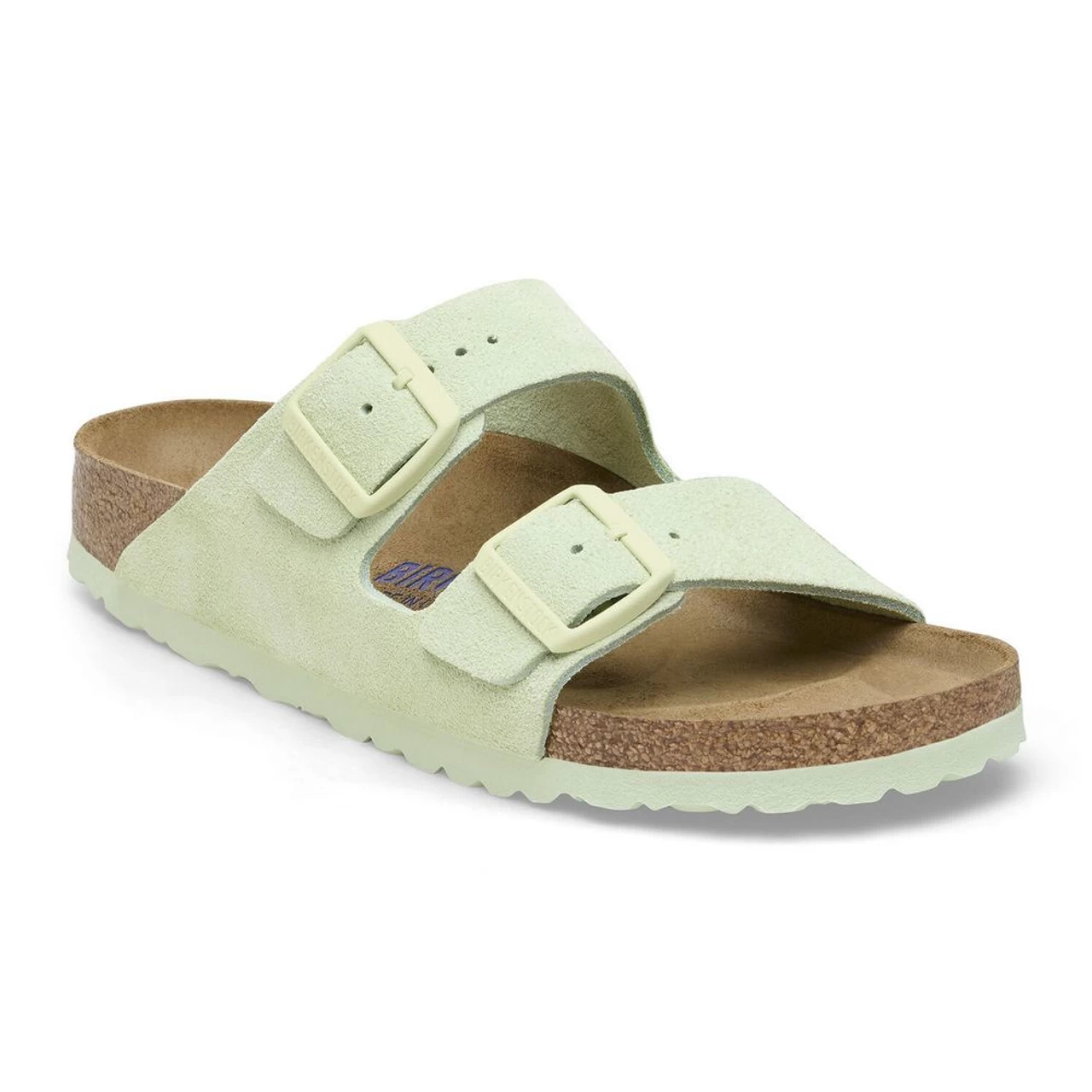 Birkenstock Arizona Soft Footbed Suede Leather - Faded Lime (Narrow Width) 1 Birkenstock Arizona Soft Footbed Suede Leather - Faded Lime (Narrow Width)