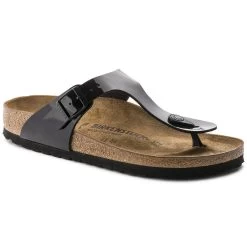 Birkenstock Women's Gizeh Birko-Flor - Black Patent (Regular Width)