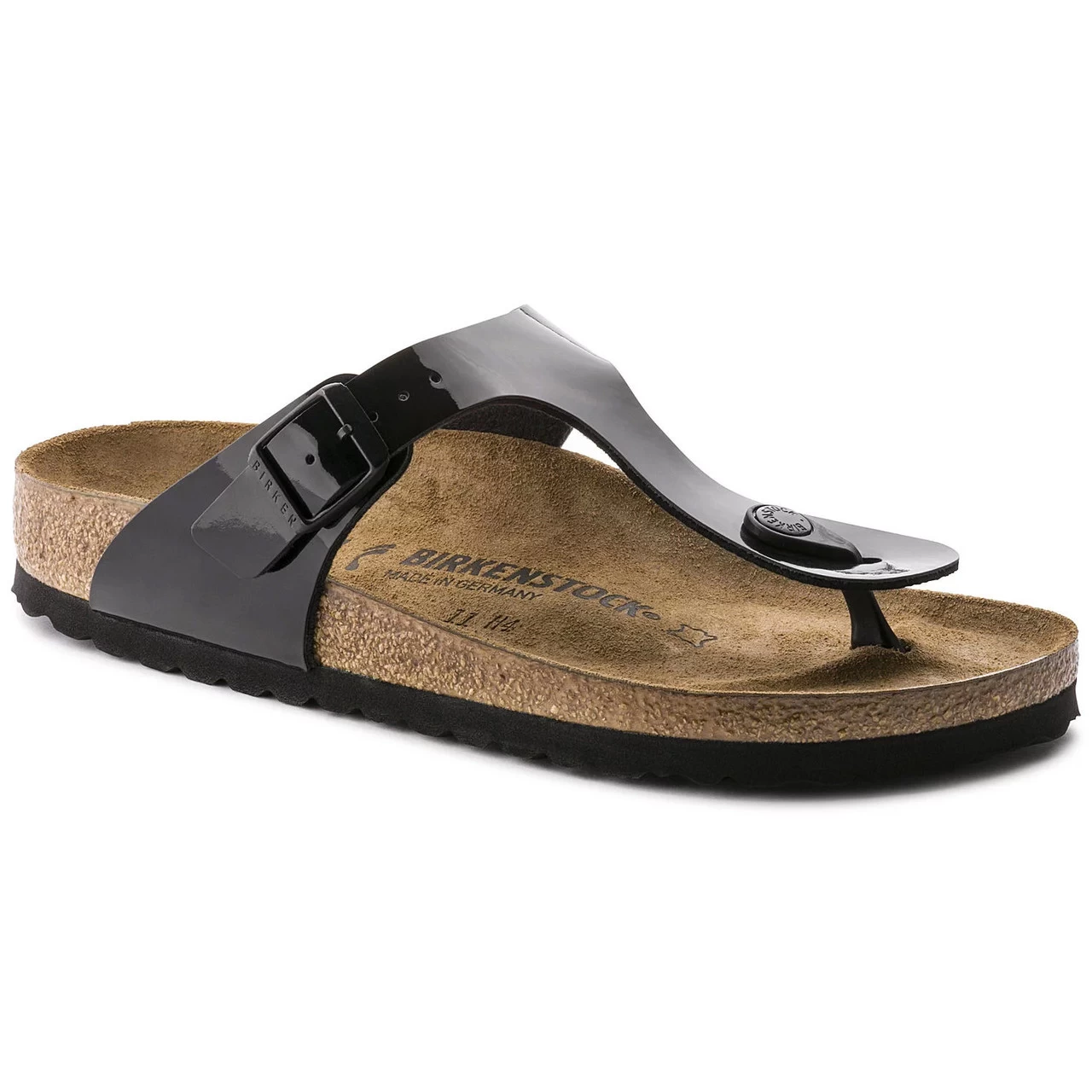 Birkenstock Women's Gizeh Birko-Flor - Black Patent (Regular Width) 1 Birkenstock Women's Gizeh Birko-Flor - Black Patent (Regular Width)