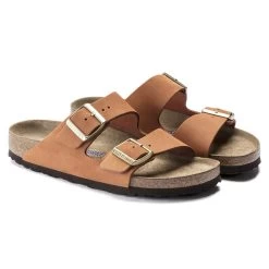 Birkenstock Arizona Soft Footbed Nubuck Leather - Pecan (Narrow Width) -Birkenstock 6 11398.1626366182