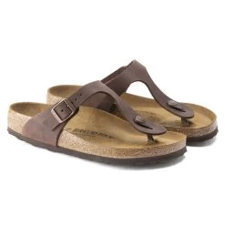 Birkenstock Women's Gizeh Oiled Leather - Habana (Regular Width) -Birkenstock 743833 pair 22091.1654529843