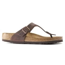 Birkenstock Women's Gizeh Oiled Leather - Habana (Regular Width) -Birkenstock 743833 side 19724.1654530062