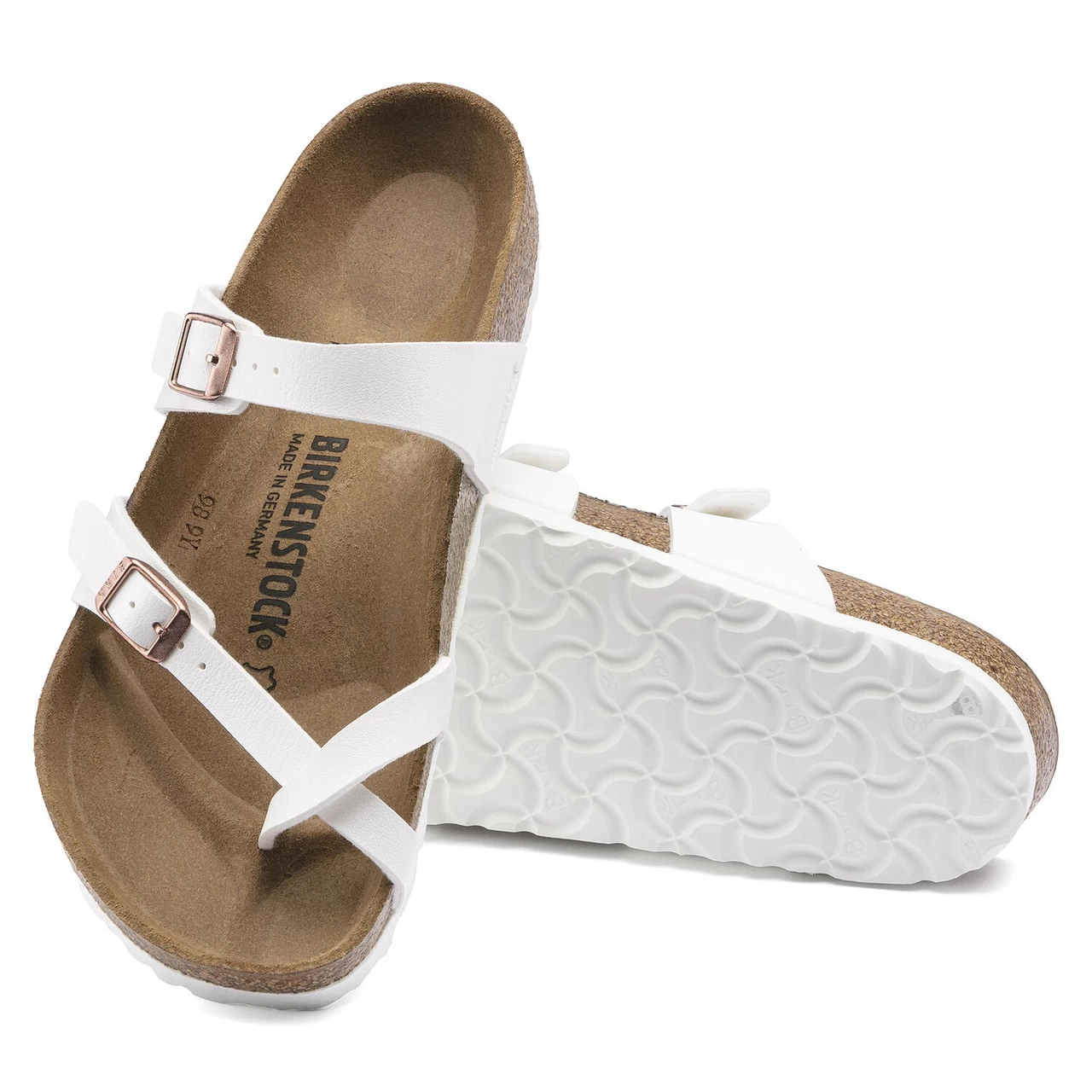Birkenstock Women's Mayari Birko-Flor - White (Regular Width) 3 Birkenstock Women's Mayari Birko-Flor - White (Regular Width) - Image 3