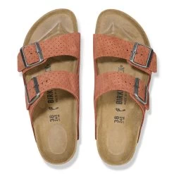 Birkenstock Arizona Suede Embossed - Dotted Burnt Orange (Narrow Width) -Birkenstock B 62181.1713298846