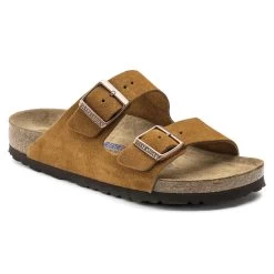 Birkenstock Arizona Soft Footbed Suede Leather - Mink (Regular Width)