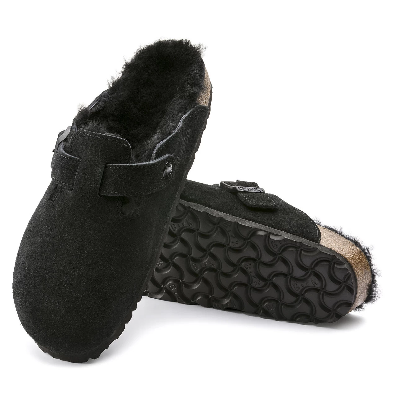 Birkenstock Boston Shearling - Black Suede (Regular Width) 5 Birkenstock Boston Shearling - Black Suede (Regular Width) - Image 5