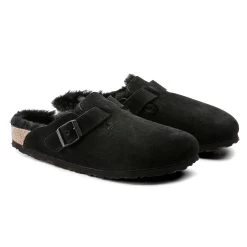 Birkenstock Boston Shearling - Black Suede (Regular Width) 10 Birkenstock Boston Shearling - Black Suede (Regular Width) -Birkenstock Birkenstock Boston Black Shearling pair 51490.1535741912