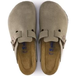 Birkenstock Boston Soft Footbed - Taupe Suede (Narrow Width) -Birkenstock Birkenstock Boston SFB Taupe Suede Top 11447.1535038815.1280.1280 38337.1686690151