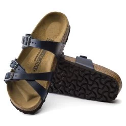 Birkenstock Women's Franca Oiled Leather - Blue (Regular Width) -Birkenstock C 53363.1595041015