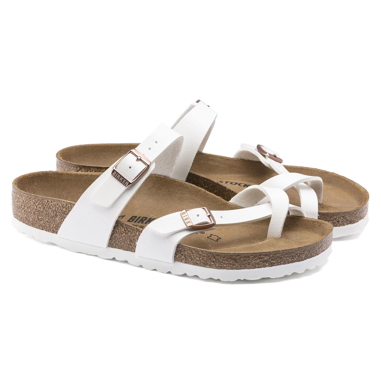 Birkenstock Women's Mayari Birko-Flor - White (Regular Width) 5 Birkenstock Women's Mayari Birko-Flor - White (Regular Width) - Image 5