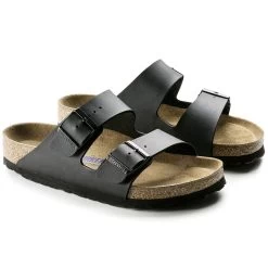 Birkenstock Arizona Soft Footbed Birko-Flor - Black (Regular Width) -Birkenstock D 41815.1597435607