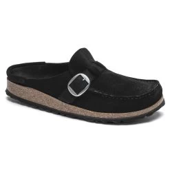Birkenstock Women's Buckley Suede Leather - Black (Narrow Width)